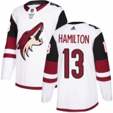 Men's Adidas Arizona Coyotes #13 Freddie Hamilton Authentic White Away NHL Jersey