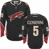 Men's Reebok Arizona Coyotes #5 Adam Clendening Premier Black Third NHL Jersey