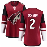 Women's Arizona Coyotes #2 Luke Schenn Fanatics Branded Burgundy Red Home Breakaway NHL Jersey