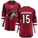 Women's Arizona Coyotes #15 Brad Richardson Fanatics Branded Burgundy Red Home Breakaway NHL Jersey