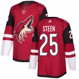 Youth Adidas Arizona Coyotes #25 Thomas Steen Premier Burgundy Red Home NHL Jersey