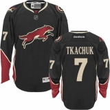 Youth Reebok Arizona Coyotes #7 Keith Tkachuk Authentic Black Third NHL Jersey