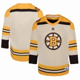 Men's Boston Bruins Blank Fanatics Branded Cream 100th Anniversary Premier Breakaway Jersey