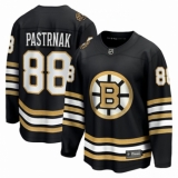 Men's Boston Bruins #88 David Pastrnak Fanatics Branded Black 100th Anniversary Premier Breakaway Player Jersey
