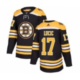 Men's Boston Bruins #17 Milan Lucic Black Stitched Jersey