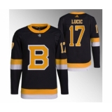 Men's Boston Bruins #17 Milan Lucic Black Home Breakaway Stitched Jersey