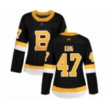 Women's Boston Bruins #47 Torey Krug Authentic Black Alternate Hockey Jersey