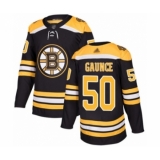 Men's Boston Bruins #50 Brendan Gaunce Authentic Black Home Hockey Jersey