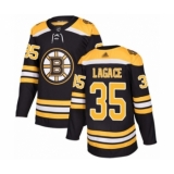 Men's Boston Bruins #35 Maxime Lagace Authentic Black Home Hockey Jersey