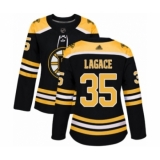 Women's Boston Bruins #35 Maxime Lagace Authentic Black USA Flag Fashion Hockey Jersey