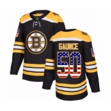 Youth Boston Bruins #50 Brendan Gaunce Authentic Black USA Flag Fashion Hockey Jersey