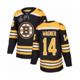 Men's Boston Bruins #14 Chris Wagner Authentic Black Home 2019 Stanley Cup Final Bound Hockey Jersey