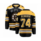 Youth Boston Bruins #74 Jake DeBrusk Authentic Black Home Fanatics Branded Breakaway 2019 Stanley Cup Final Bound Hockey Jersey