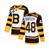 Men's Boston Bruins #48 Matt Grzelcyk Authentic White Winter Classic 2019 Stanley Cup Final Bound Hockey Jersey