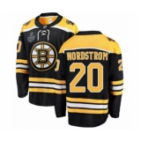 Men's Boston Bruins #20 Joakim Nordstrom Authentic Black Home Fanatics Branded Breakaway 2019 Stanley Cup Final Bound Hockey Jersey