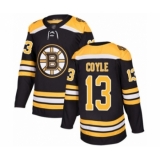 Men's Boston Bruins #13 Charlie Coyle Authentic Black Home Hockey Jersey