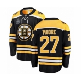 Youth Boston Bruins #27 John Moore Authentic Black Home Fanatics Branded Breakaway 2019 Stanley Cup Final Bound Hockey Jersey