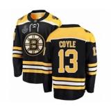 Youth Boston Bruins #13 Charlie Coyle Authentic Black Home Fanatics Branded Breakaway 2019 Stanley Cup Final Bound Hockey Jersey