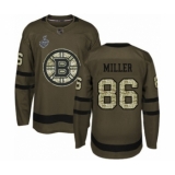 Youth Boston Bruins #86 Kevan Miller Authentic Green Salute to Service 2019 Stanley Cup Final Bound Hockey Jersey