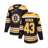 Youth Boston Bruins #43 Danton Heinen Authentic Black Home 2019 Stanley Cup Final Bound Hockey Jersey