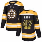 Men's Adidas Boston Bruins #47 Torey Krug Authentic Black Drift Fashion NHL Jersey