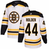 Men's Adidas Boston Bruins #44 Nick Holden Authentic White Away NHL Jersey