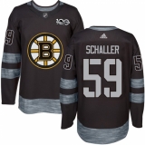 Men's Adidas Boston Bruins #59 Tim Schaller Premier Black 1917-2017 100th Anniversary NHL Jersey