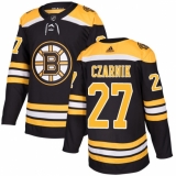 Men's Adidas Boston Bruins #27 Austin Czarnik Authentic Black Home NHL Jersey