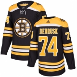 Men's Adidas Boston Bruins #74 Jake DeBrusk Authentic Black Home NHL Jersey
