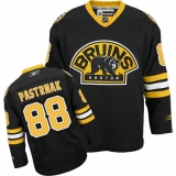 Men's Reebok Boston Bruins #88 David Pastrnak Authentic Black Third NHL Jersey