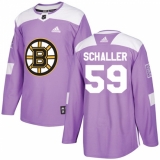 Youth Adidas Boston Bruins #59 Tim Schaller Authentic Purple Fights Cancer Practice NHL Jersey