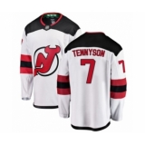 Men's New Jersey Devils #7 Matt Tennyson Fanatics Branded White Away Breakaway Hockey Jersey