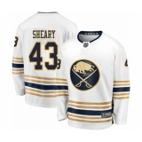 Youth Buffalo Sabres #43 Conor Sheary Fanatics Branded White 50th Season Breakaway Hockey Jersey
