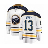 Men's Buffalo Sabres #13 Jimmy Vesey Fanatics Branded White Away Breakaway Hockey Jersey