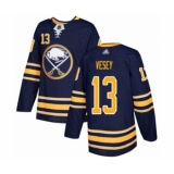 Men's Buffalo Sabres #13 Jimmy Vesey Authentic Navy Blue Home Hockey Jersey