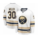 Youth Buffalo Sabres #30 Ryan Miller Fanatics Branded White 50th Season Breakaway Hockey Jersey