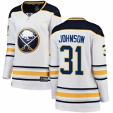 Women's Buffalo Sabres #31 Chad Johnson Fanatics Branded White Away Breakaway NHL Jersey
