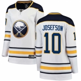 Women's Buffalo Sabres #10 Jacob Josefson Fanatics Branded White Away Breakaway NHL Jersey