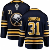 Men's Buffalo Sabres #31 Chad Johnson Fanatics Branded Navy Blue Home Breakaway NHL Jersey