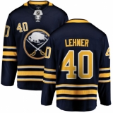 Men's Buffalo Sabres #40 Robin Lehner Fanatics Branded Navy Blue Home Breakaway NHL Jersey