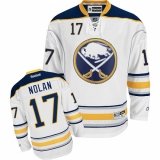Women's Reebok Buffalo Sabres #17 Jordan Nolan Authentic White Away NHL Jersey
