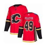 Youth Calgary Flames #49 Jakob Pelletier Authentic Red Home Hockey Jersey