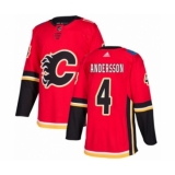 Youth Adidas Calgary Flames #4 Rasmus Andersson Premier Red Home NHL Jersey