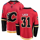 Youth Calgary Flames #31 Eddie Lack Fanatics Branded Red Home Breakaway NHL Jersey
