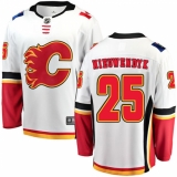 Men's Calgary Flames #25 Joe Nieuwendyk Fanatics Branded White Away Breakaway NHL Jersey