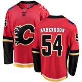 Youth Calgary Flames #54 Rasmus Andersson Fanatics Branded Red Home Breakaway NHL Jersey
