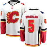 Men's Calgary Flames #5 Mark Giordano Fanatics Branded White Away Breakaway NHL Jersey