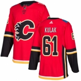 Men's Adidas Calgary Flames #61 Brett Kulak Authentic Red Home NHL Jersey