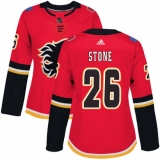 Women's Adidas Calgary Flames #26 Michael Stone Premier Red Home NHL Jersey