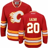 Women's Reebok Calgary Flames #20 Curtis Lazar Premier Red Third NHL Jersey